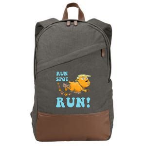 Run Spot Run Funny Run Spot Run Cotton Canvas Backpack