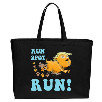 Run Spot Run Funny Run Spot Run Cotton Canvas Jumbo Tote