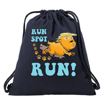 Run Spot Run Funny Run Spot Run Drawstring Bag