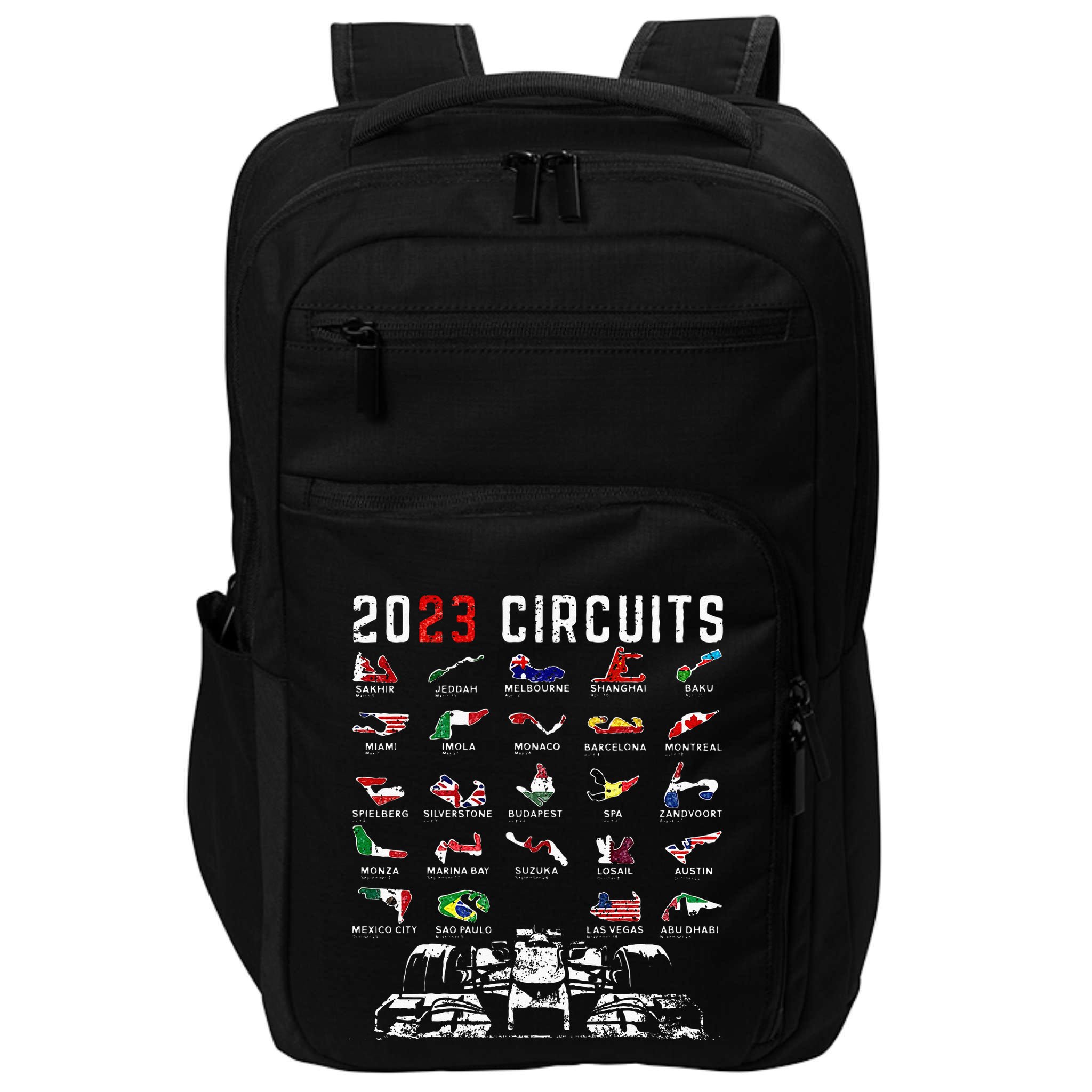 Racing Season Race Car Drag Racer Dirt Track Racing Impact Tech Backpack