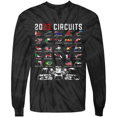 Racing Season Race Car Drag Racer Dirt Track Racing Tie-Dye Long Sleeve Shirt