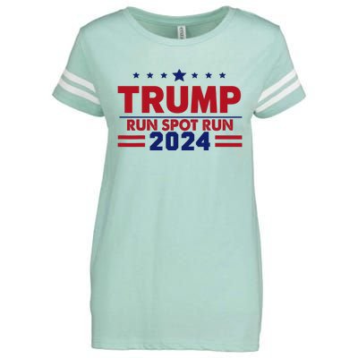 Run Spot Run Trump 2024 Enza Ladies Jersey Football T-Shirt