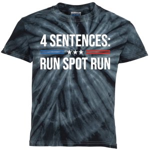 Run Spot Run Trump 2024 Kids Tie-Dye T-Shirt