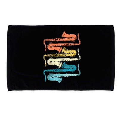 Retro Saxophone Microfiber Hand Towel