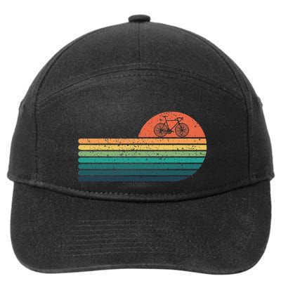 Retro Sunset Road Bike Bicycle Vintage Cycling 7-Panel Snapback Hat