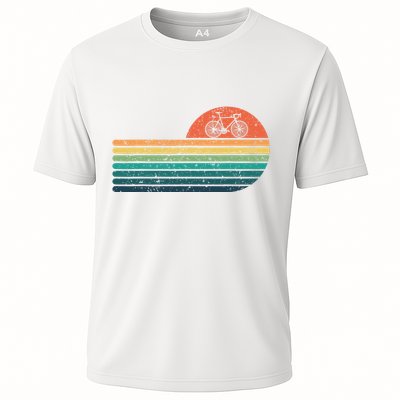 Retro Sunset Road Bike Bicycle Vintage Cycling Performance Shirt