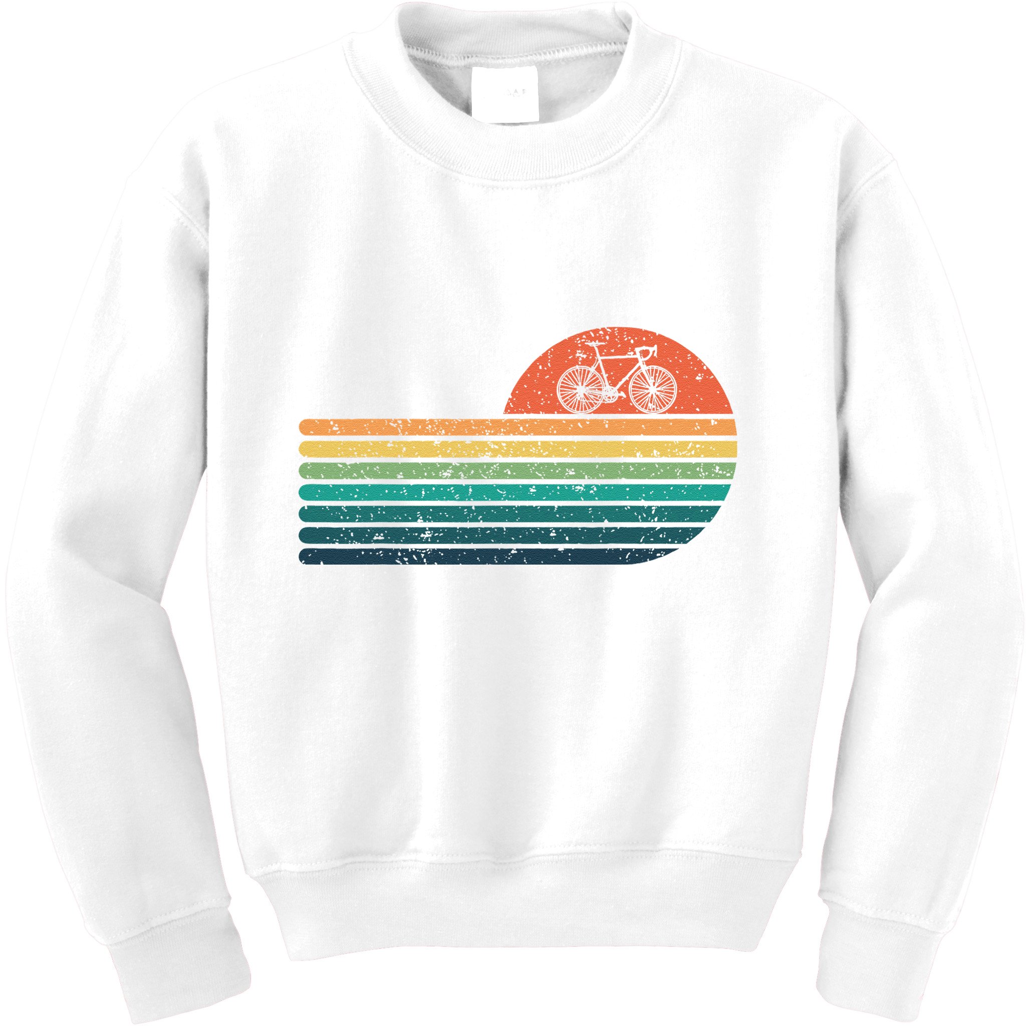 Retro Sunset Road Bike Bicycle Vintage Cycling Kids Sweatshirt