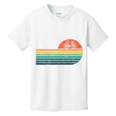 Retro Sunset Road Bike Bicycle Vintage Cycling Kids T-Shirt