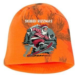 Retro Skibid.I Rizzmas Funny Santa Clause Skating Board Kati - Camo Knit Beanie