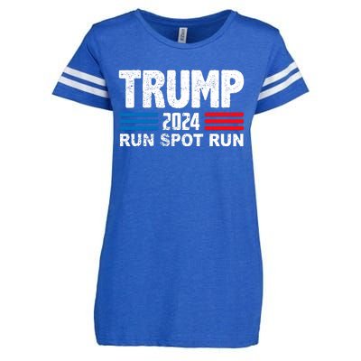 Run Spot Run Trump 2024 Enza Ladies Jersey Football T-Shirt