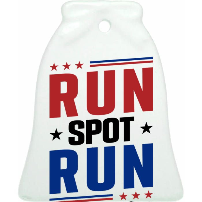 Run Spot Run Ceramic Bell Ornament