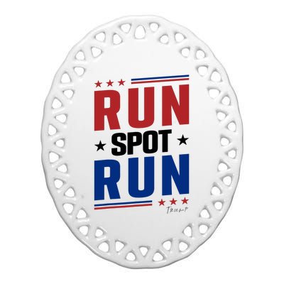 Run Spot Run Ceramic Oval Ornament