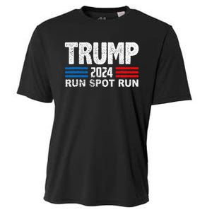 Run Spot Run Trump 2024 Debate Quote Funny Political Cooling Performance Crew T-Shirt