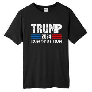 Run Spot Run Trump 2024 Debate Quote Funny Political Tall Fusion ChromaSoft Performance T-Shirt