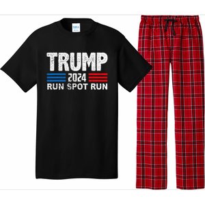 Run Spot Run Trump 2024 Debate Quote Funny Political Pajama Set