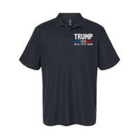 Run Spot Run Trump 2024 Debate Quote Funny Political Softstyle Adult Sport Polo