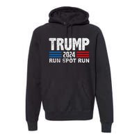 Run Spot Run Trump 2024 Debate Quote Funny Political Premium Hoodie