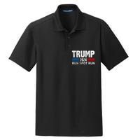 Run Spot Run Trump 2024 Debate Quote Funny Political Dry Zone Grid Polo