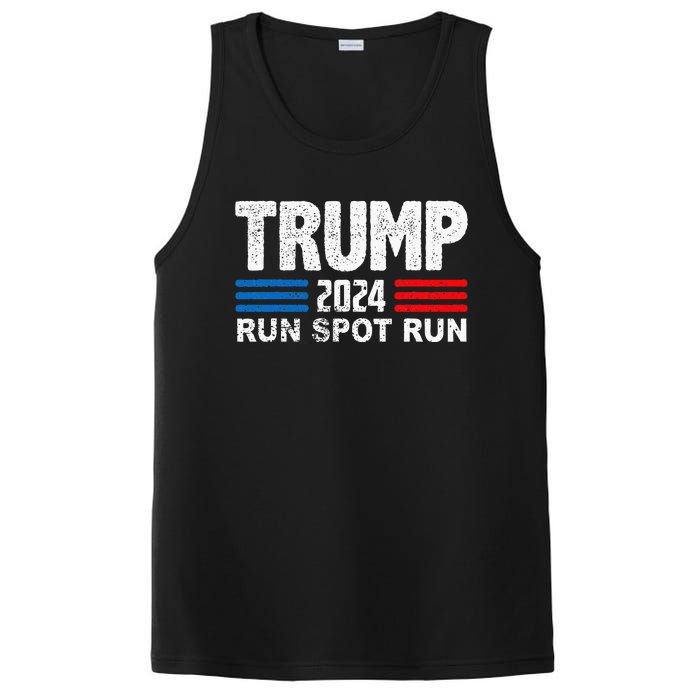 Run Spot Run Trump 2024 Debate Quote Funny Political PosiCharge Competitor Tank