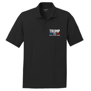 Run Spot Run Trump 2024 Debate Quote Funny Political PosiCharge RacerMesh Polo