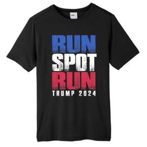 Run Spot Run Run Spot Run Trump Kamala Debate 2024 Tall Fusion ChromaSoft Performance T-Shirt