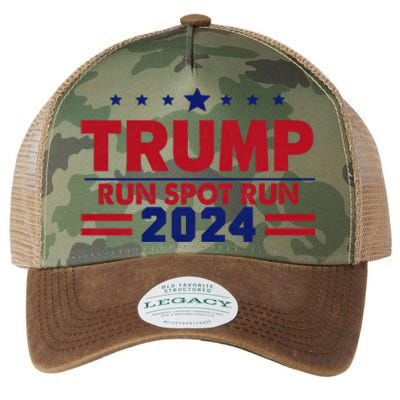 Run Spot Run! Funny Donald Trump Debate Quote 2024 Kamala Legacy Tie Dye Trucker Hat