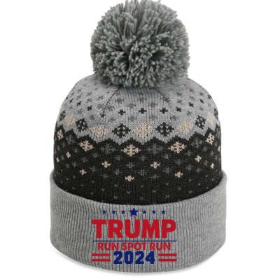 Run Spot Run! Funny Donald Trump Debate Quote 2024 Kamala The Baniff Cuffed Pom Beanie