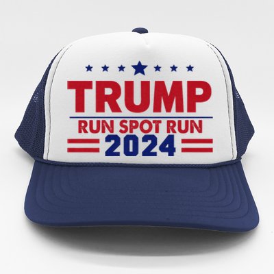 Run Spot Run! Funny Donald Trump Debate Quote 2024 Kamala Trucker Hat