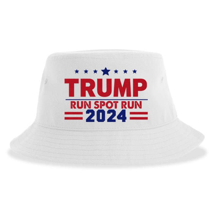 Run Spot Run! Funny Donald Trump Debate Quote 2024 Kamala Sustainable Bucket Hat