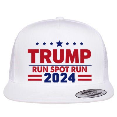 Run Spot Run! Funny Donald Trump Debate Quote 2024 Kamala Flat Bill Trucker Hat