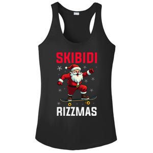 Retro Skibid.I Rizzmas Funny Santa Skating Board Christmas Ladies PosiCharge Competitor Racerback Tank