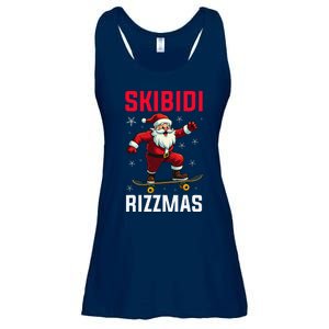 Retro Skibid.I Rizzmas Funny Santa Skating Board Christmas Ladies Essential Flowy Tank