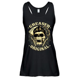 Rockabilly Skull Rocker Greaser Biker Ladies Essential Flowy Tank