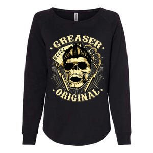 Rockabilly Skull Rocker Greaser Biker Womens California Wash Sweatshirt