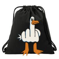 Rude Seagull Drawstring Bag