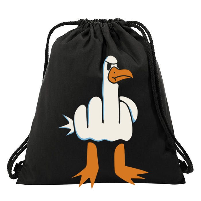 Rude Seagull Drawstring Bag