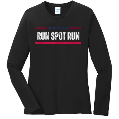 Run Spot Run Ladies Long Sleeve Shirt