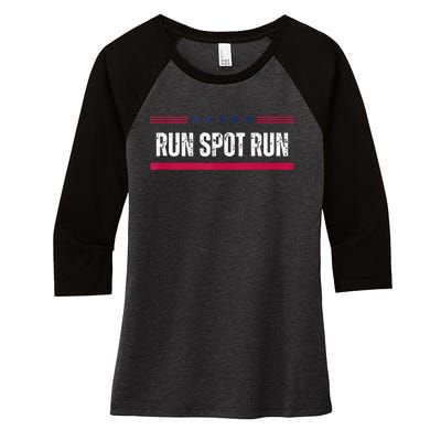 Run Spot Run Women's Tri-Blend 3/4-Sleeve Raglan Shirt