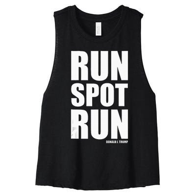 Run Spot Run Women's Racerback Cropped Tank