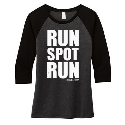 Run Spot Run Women's Tri-Blend 3/4-Sleeve Raglan Shirt