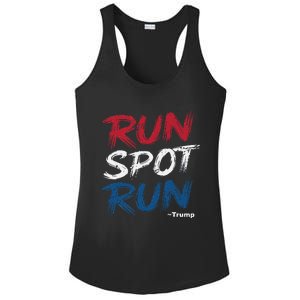 Run Spot Run Trump 2024 Debate Quote Funny Political Ladies PosiCharge Competitor Racerback Tank