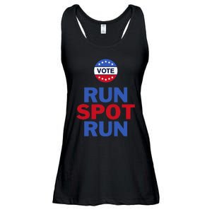 Run Spot Run. Trump And Harris Debate. Economic Plan. Ladies Essential Flowy Tank