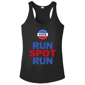 Run Spot Run. Trump And Harris Debate. Economic Plan. Ladies PosiCharge Competitor Racerback Tank