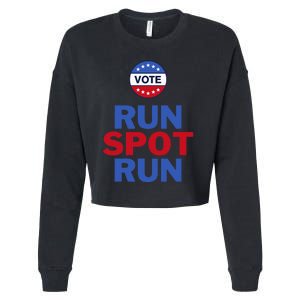 Run Spot Run. Trump And Harris Debate. Economic Plan. Cropped Pullover Crew