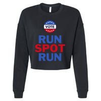 Run Spot Run. Trump And Harris Debate. Economic Plan. Cropped Pullover Crew