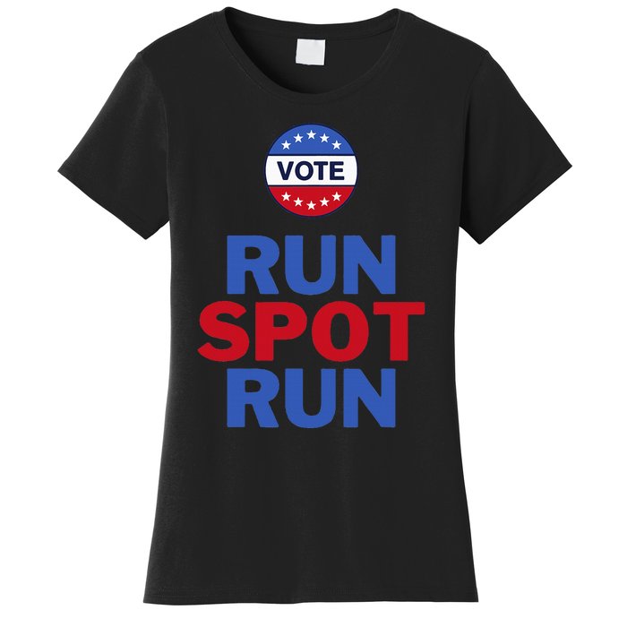 Run Spot Run. Trump And Harris Debate. Economic Plan. Women's T-Shirt