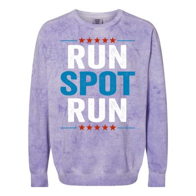 Run Spot Run Run Spot Run Trump 2024 Colorblast Crewneck Sweatshirt