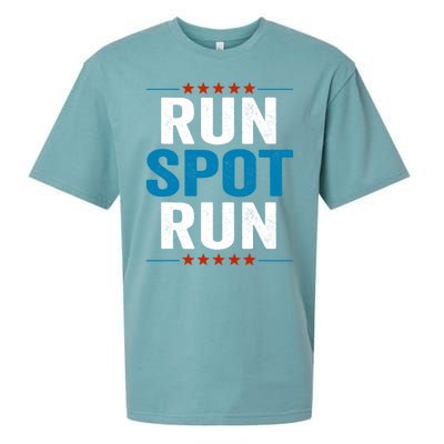 Run Spot Run Run Spot Run Trump 2024 Sueded Cloud Jersey T-Shirt