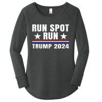 Run Spot Run Run Spot Run Trump 2024 Women's Perfect Tri Tunic Long Sleeve Shirt