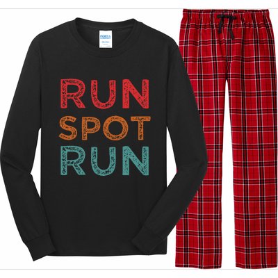 Run Spot Run Trump 2024 Funny Election Spot Run Trump 2024 Long Sleeve Pajama Set